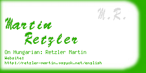 martin retzler business card